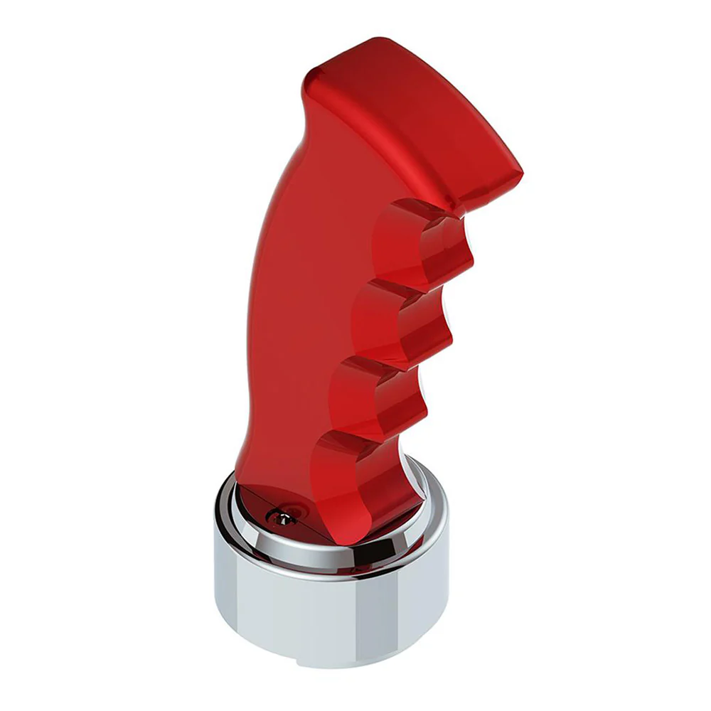 Red Pistol Grip Shifter Knob with 13/15/18 Speed Adapter - Image 5