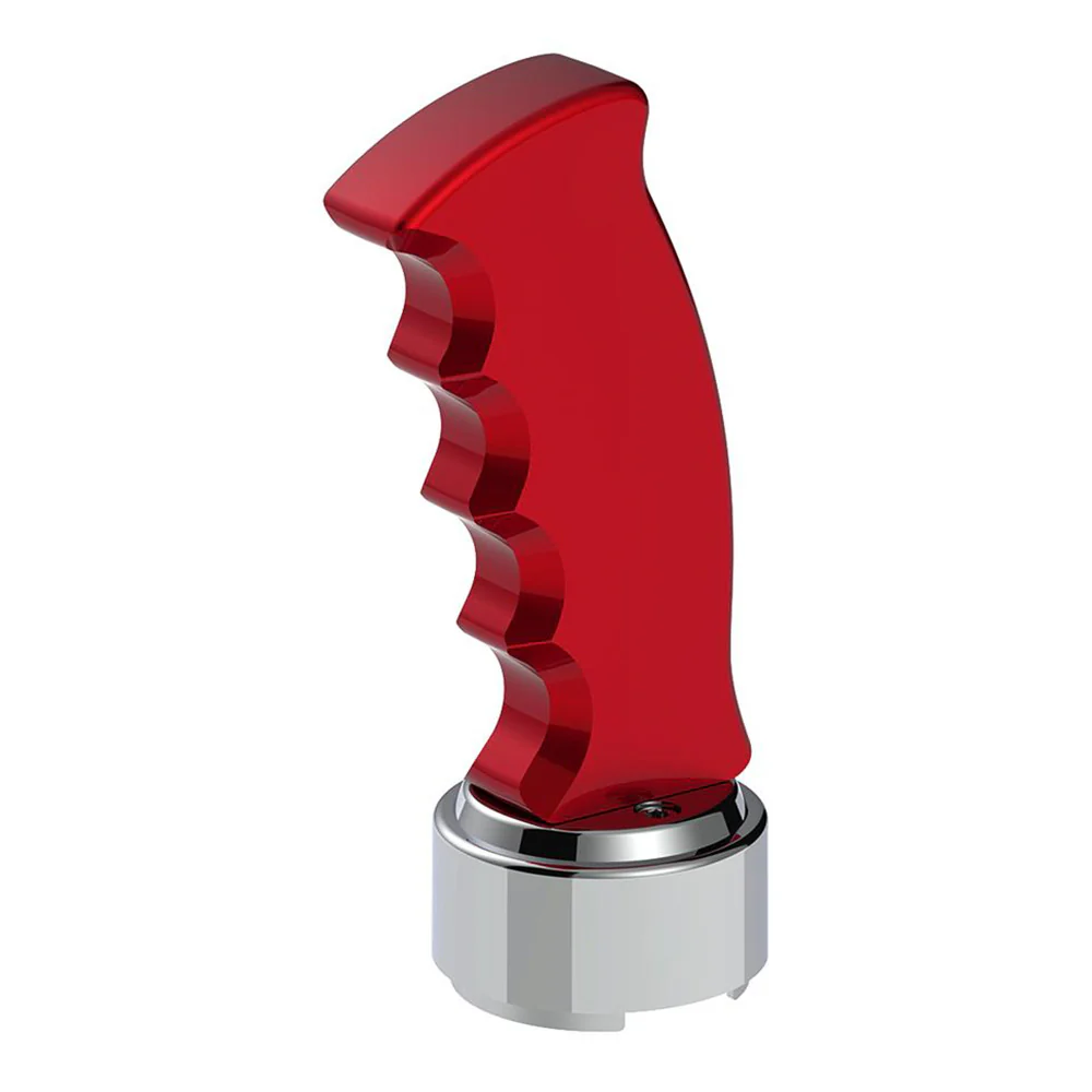 Red Pistol Grip Shifter Knob with 9/10 Speed Adapter