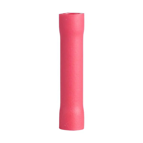 Red PVC Butt Splices for 22-18 Gauge Wire 22PK