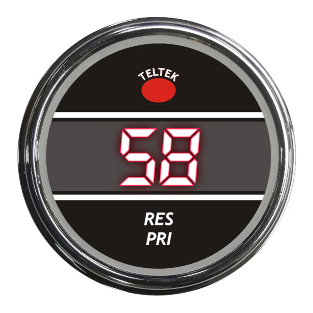 Red Reservoir Pressure Primary Teltek Smart Gauge for Peterbilt 2006 and newer