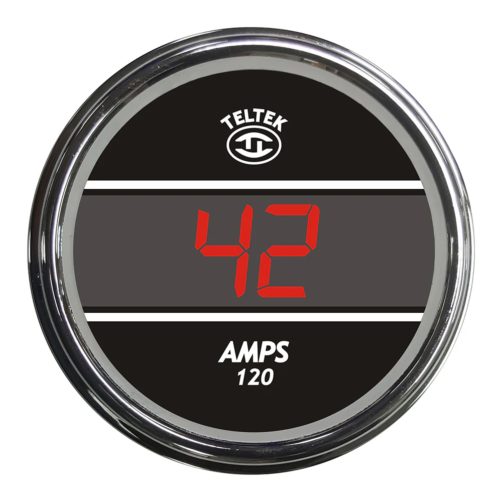 Red Teltek AMP Meter Smart Gauge for Peterbilt and Kenworth  2006 and Newer