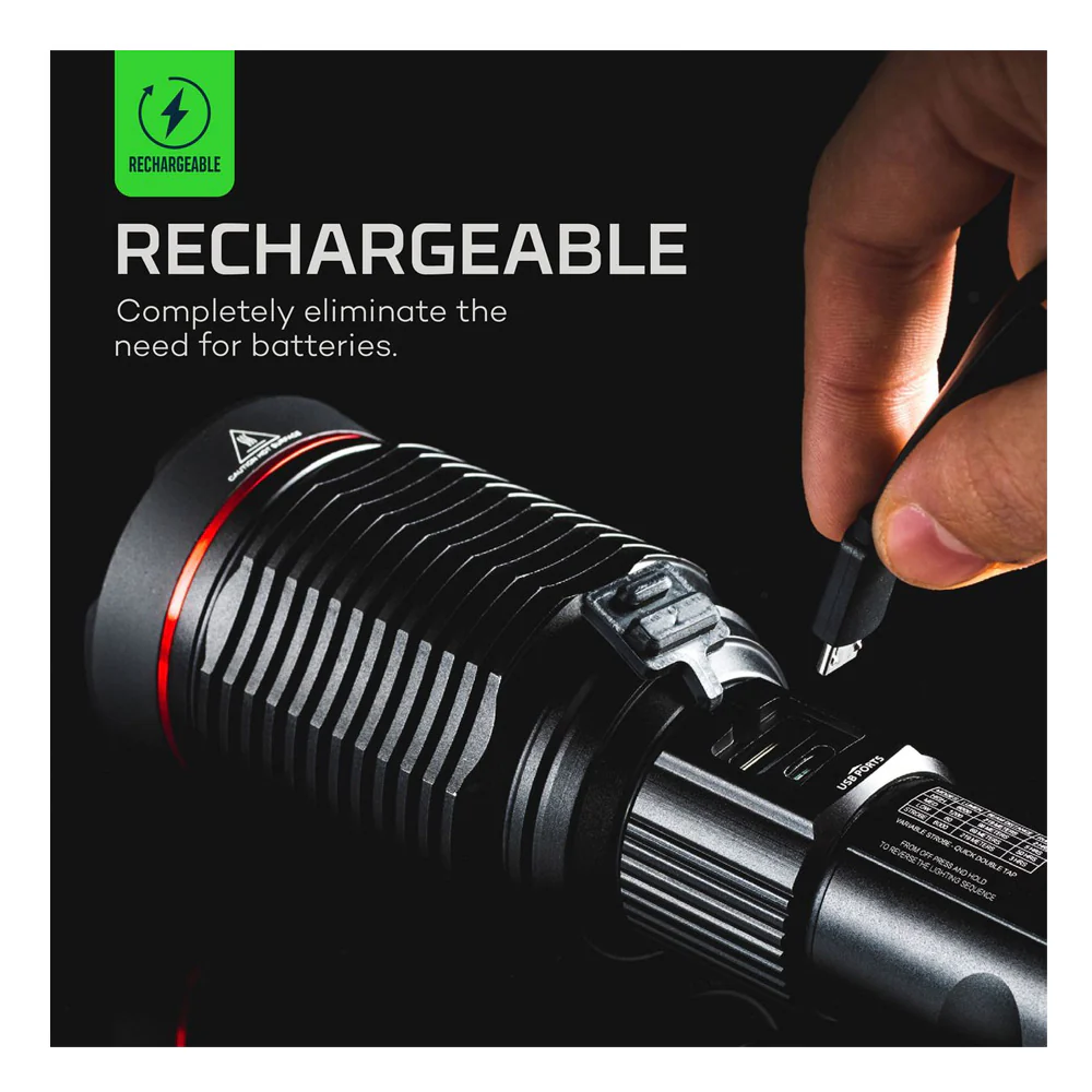REDLINE 6K Rechargeable LED Flashlight and Power Bank - Image 4
