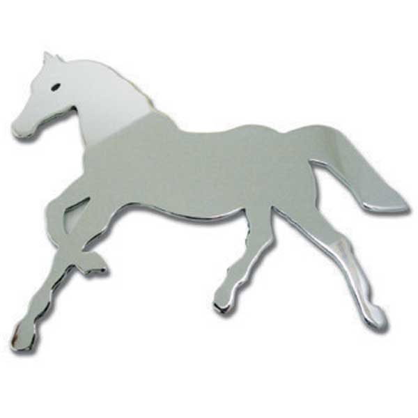 RH Chrome Small Horse Cut Out Tape Mount