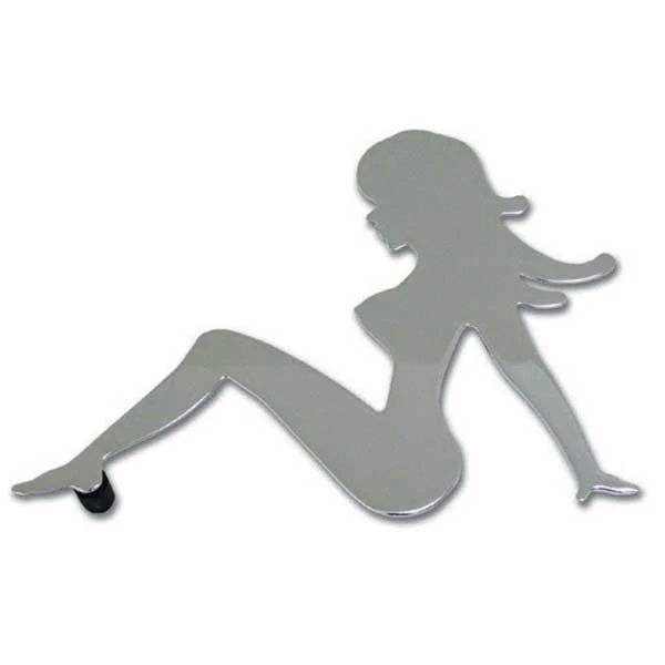 RH Chrome Super Mini Sitting Lady Cut Out w/Tape