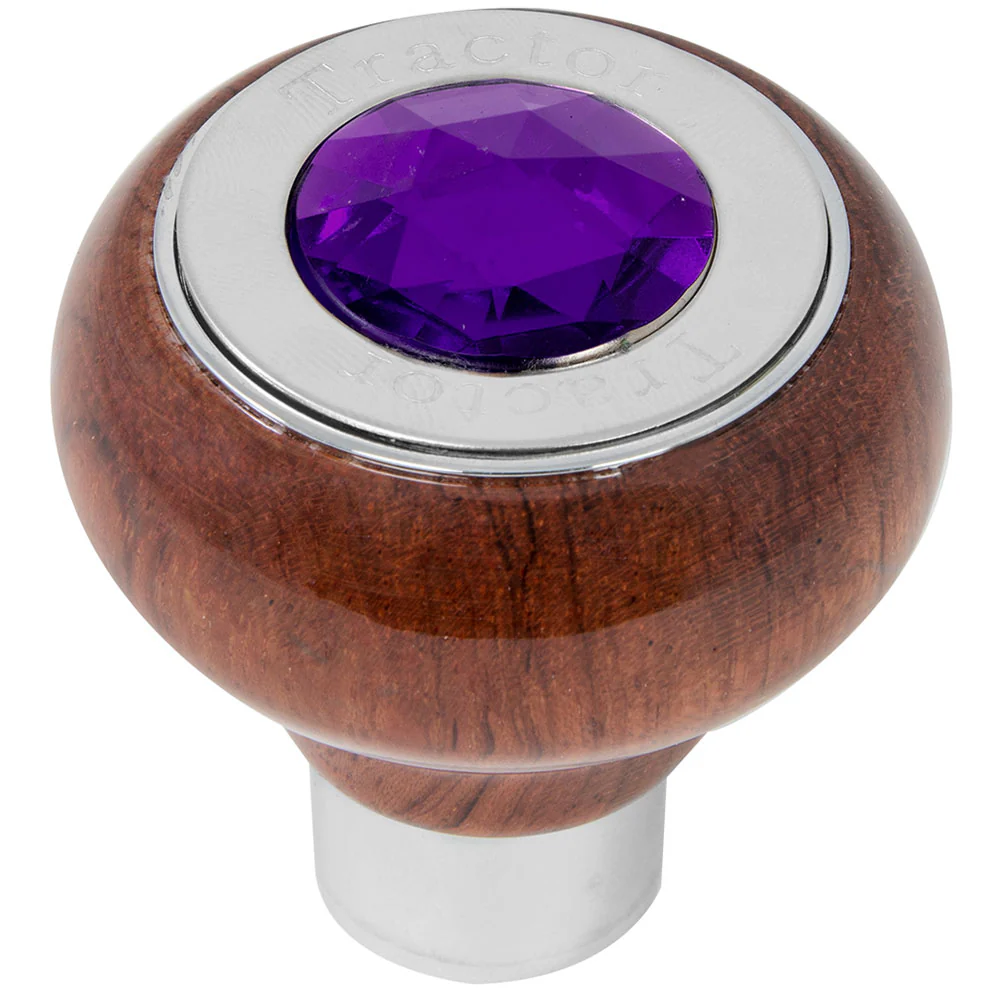 Rosewood Tractor/Trailer Air Valve Knob with Jewel - Thread On - Image 3