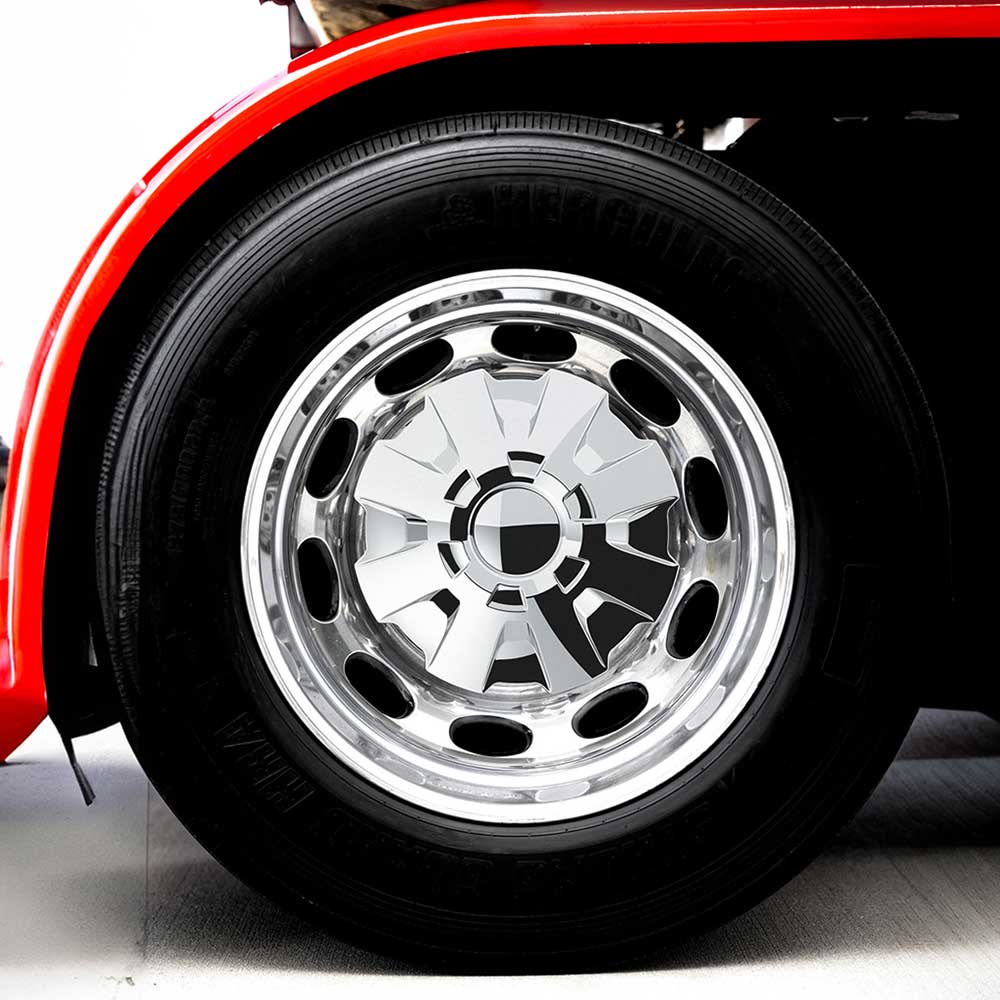 Rubicon Rear Axle Chrome Cover Kit with 33mm Thread-On Nut Covers - Image 2