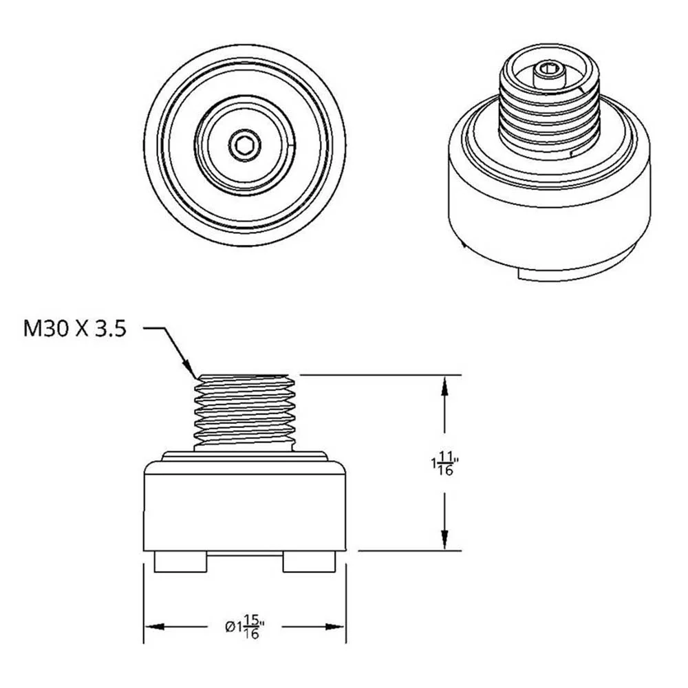 Shifter Mounting Adapter For 9, 10 Speed - Thread On - Image 3