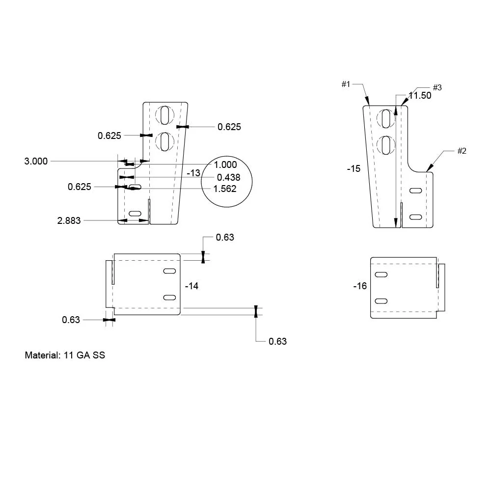 Side of Frame Mount for One-Piece Rear Light Bar - Image 2