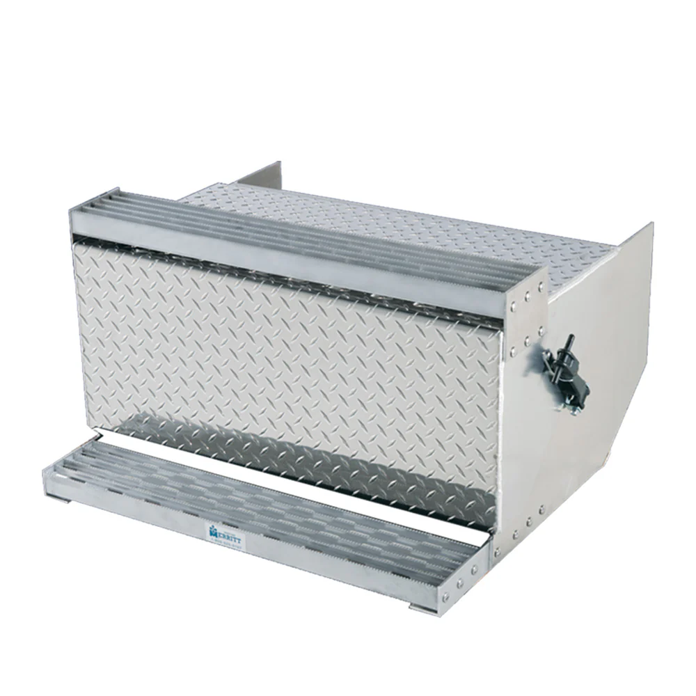 Side Pack Aluminum Battery Box with Steps