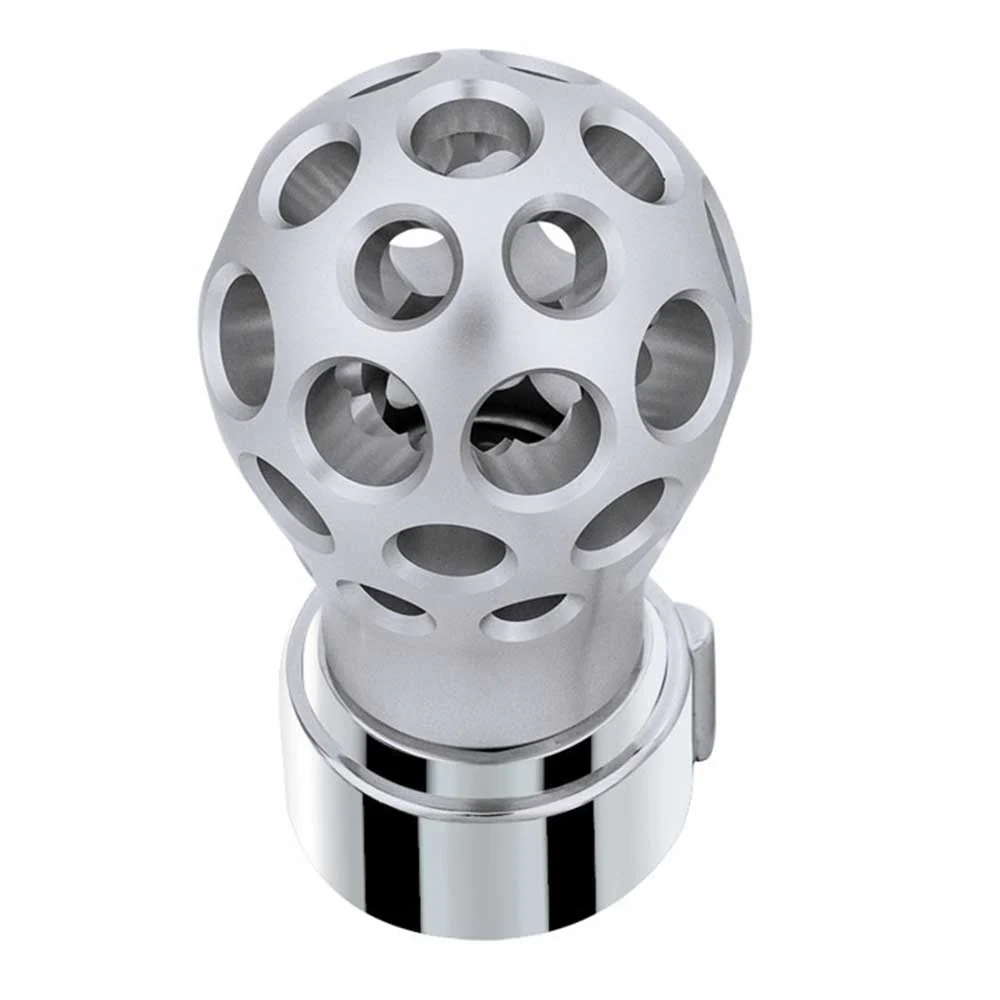 Silver Thread-On Anodized Phoenix Style Ball Gearshift Knob with LED 13/15/18 Adapter - Image 6