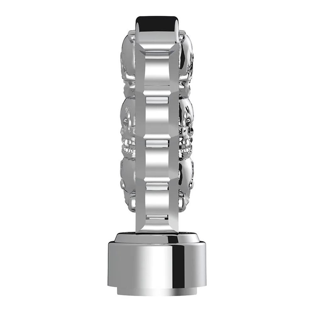 Skulls Pistol Grip Gearshift Knob With 9/10 Chrome Speed Adapter - Thread On - Image 6