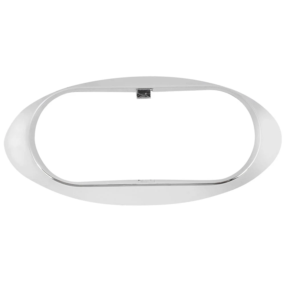 Small Oval Chrome Plastic Lens Guard for 2-1/2" x 1" Light - Image 2
