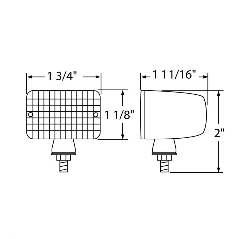 Small Rectangular Rod Incandescent Amber Light - Image 3