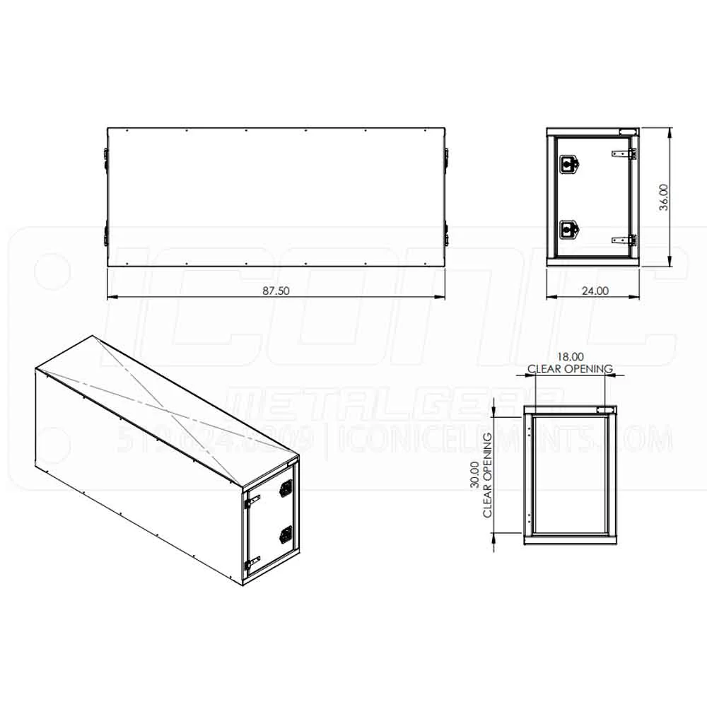 Smooth 24 x 36 x 87-1/2 Cross Box - Image 2