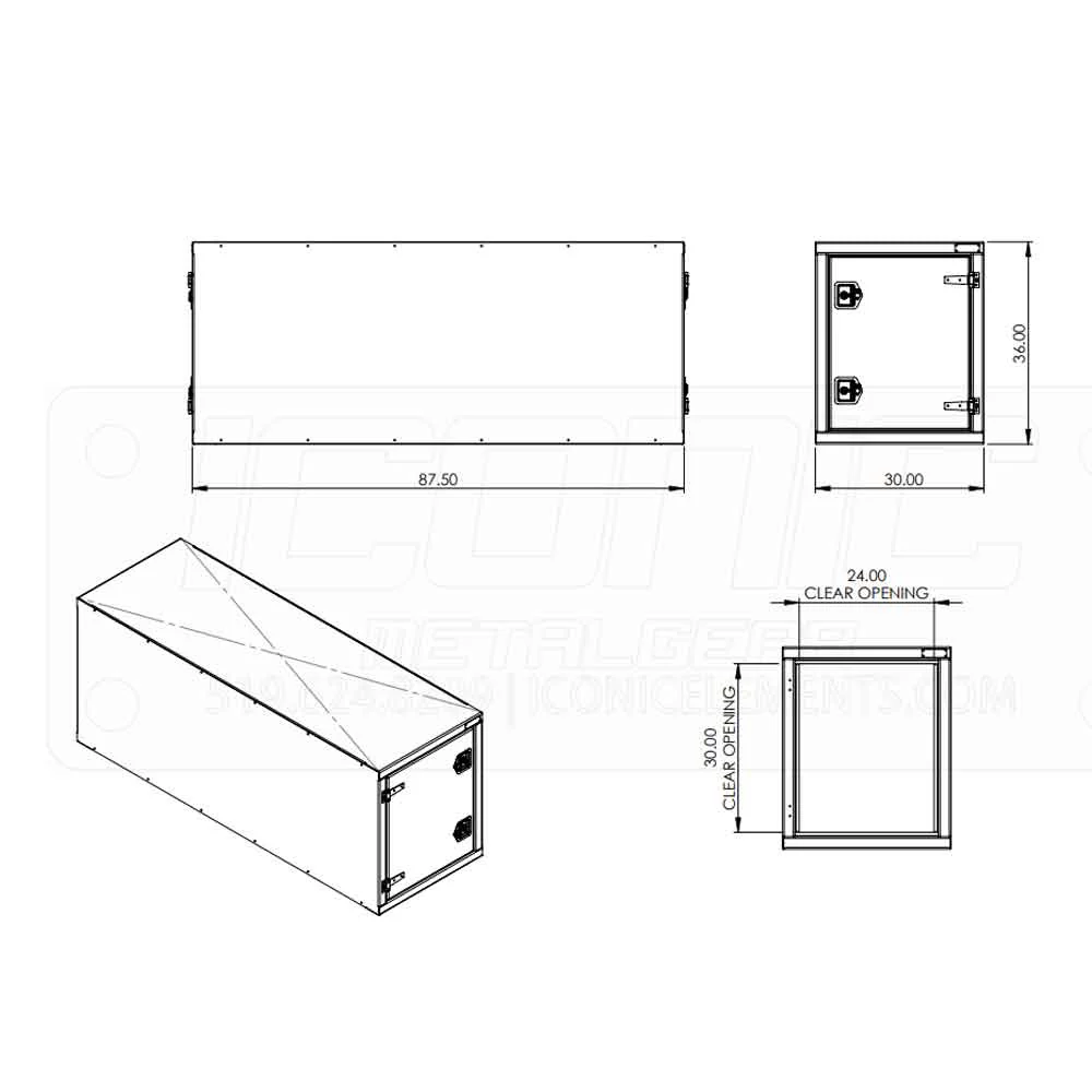 Smooth 30" x 36" x 87-1/2" Cross Box - Image 2