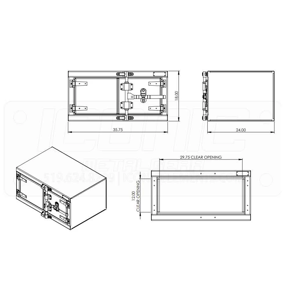 Smooth 36" x18" x 24" Cam Lock Toolbox - Image 2