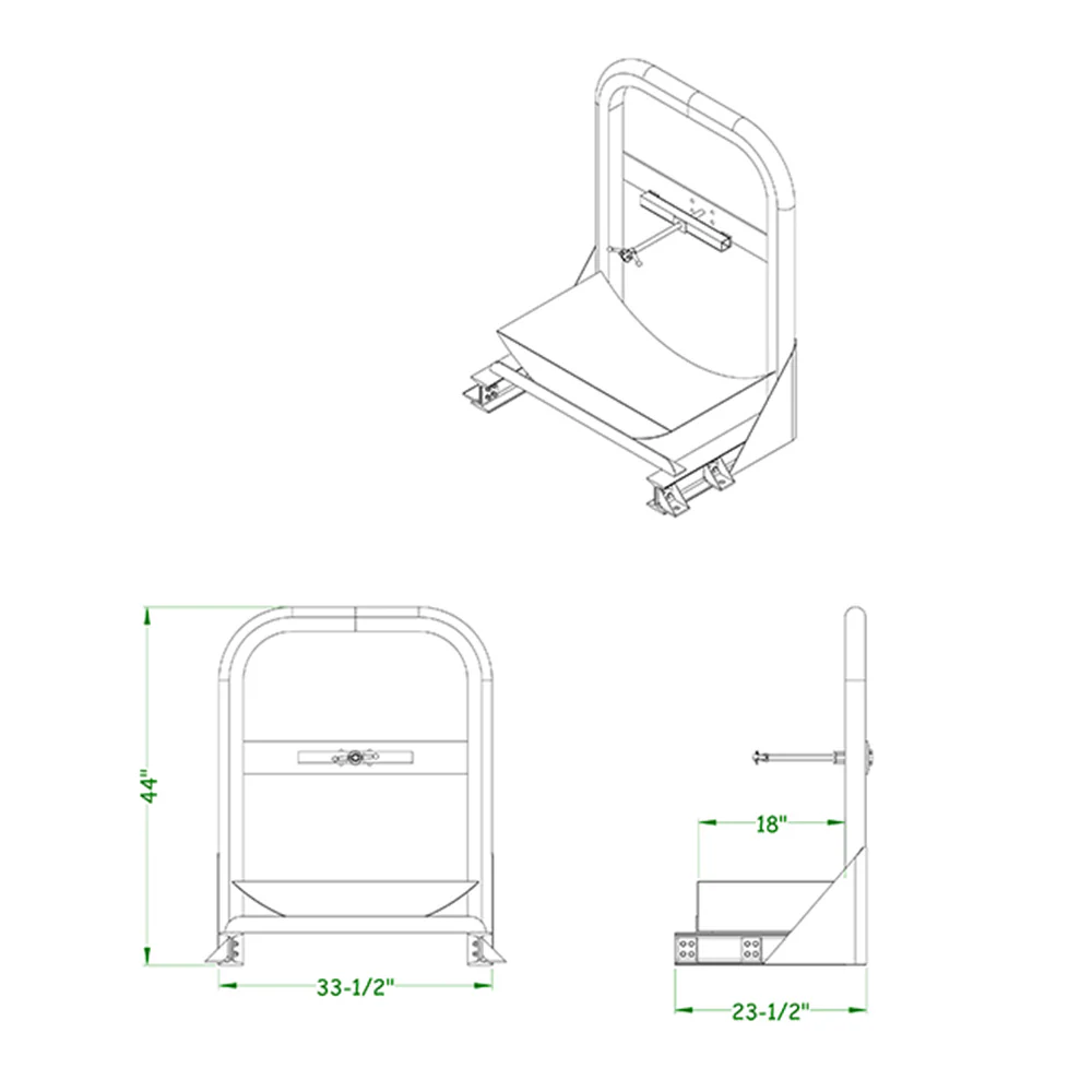 Spare Tire Carrier for Super Single Tires with 18" Tray - Image 2