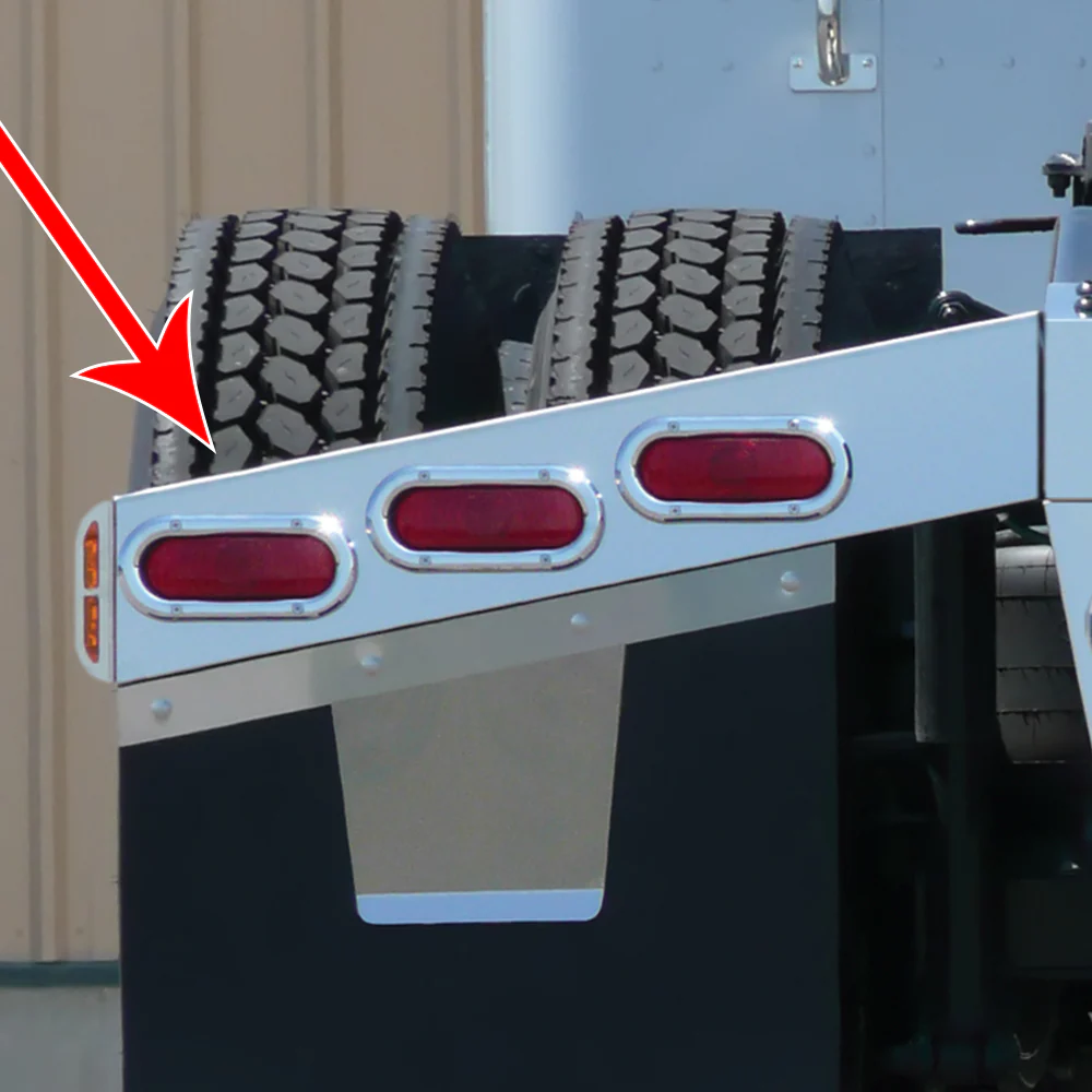 SS Angled Two-Piece Rear Light Bar with Oval LED - Image 2