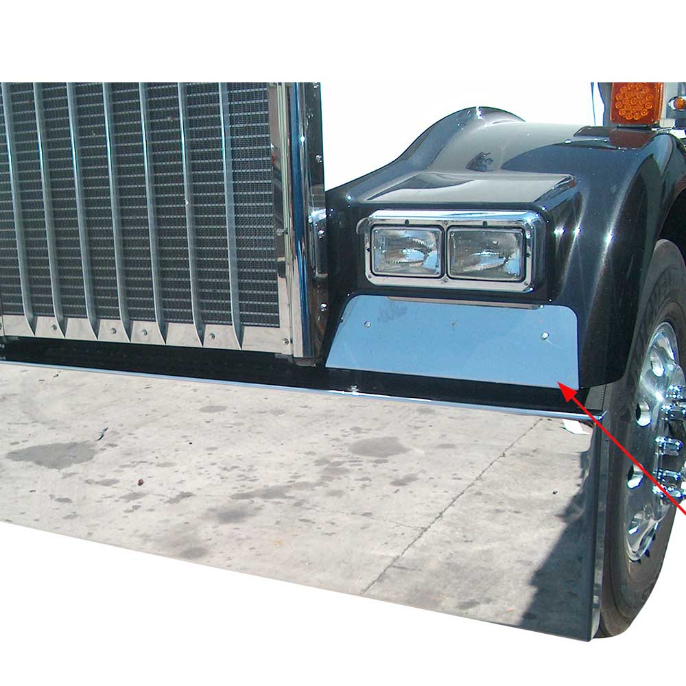 SS Flush Mount Fender Guards for 1984 - 2024 Kenworth W900L - Image 2