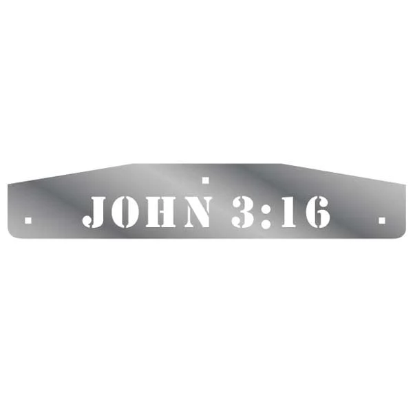 SS John 3:16 Mud Flap Weights w/Back Plates (PR)