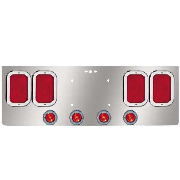 SS Rear Center Panel 4 Rectangle & Four 2" Lights