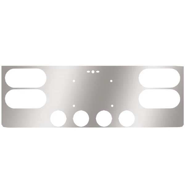 SS Rear Center Panel w/Four Oval & Four 2" Cutouts