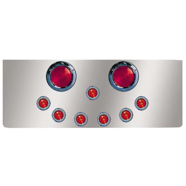 SS Rear Center Panel w/Two 4" and Seven 2" Lights