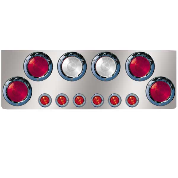 SS Rear Center Panel with Six 4" and Six 2" LED
