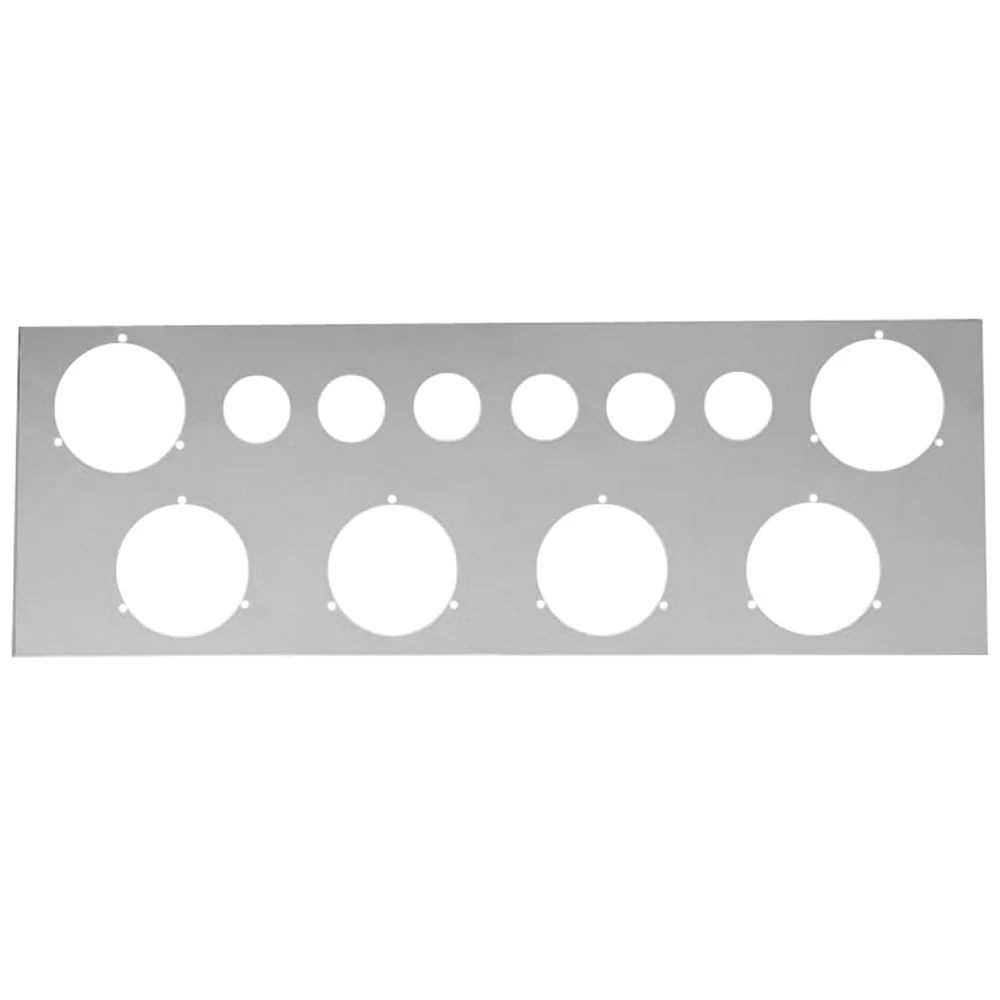 SS Rear Center Panel with Six 4" & Six 2" Cut Outs