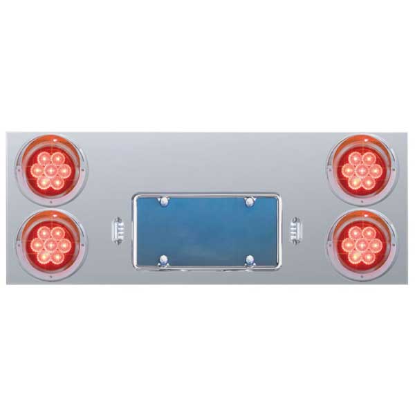 SS Standard Rear Center Panel with 4" Reflector LEDs. LP and Visors - Image 2