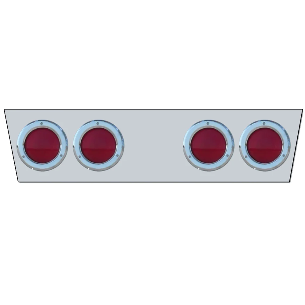 SS Tapered Rear Center Panel with 4" LED Lights