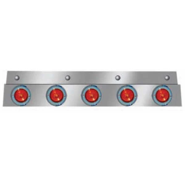 SS Top Mud Flap Accent with 2" Round Cutouts (EA)