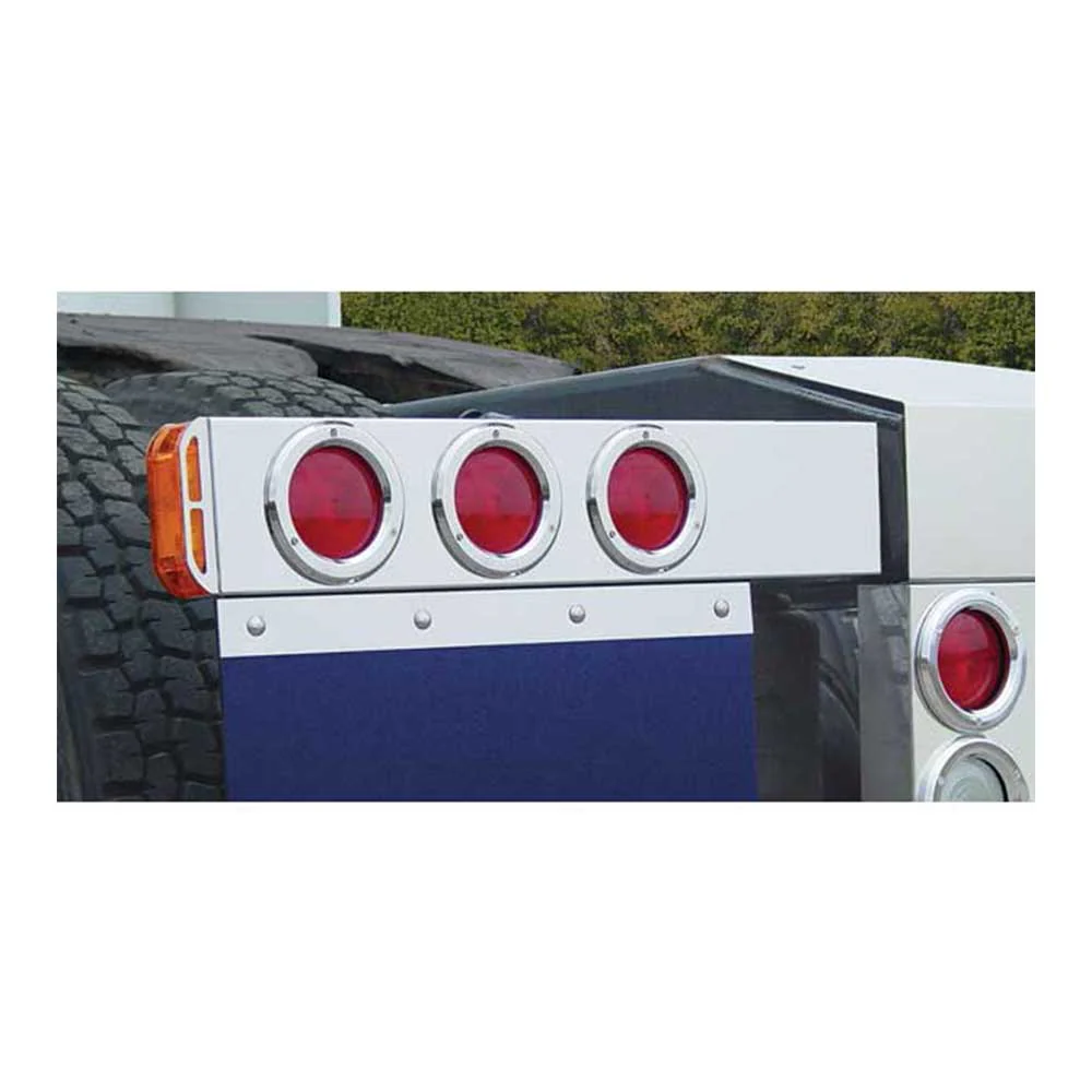 2-1/2" Bolt Spacing Stainless Steel Two-Piece Rear Light Bars with 4" LED Lights