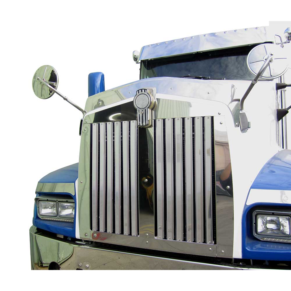Stainless Grill Insert with 12 Vertical Bars 1986 - 2007 Kenworth T600