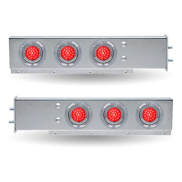 2-1/2" Bolt Pattern Stainless Rear 30" Watermelon LED Mud Flap Hangers - Image 3