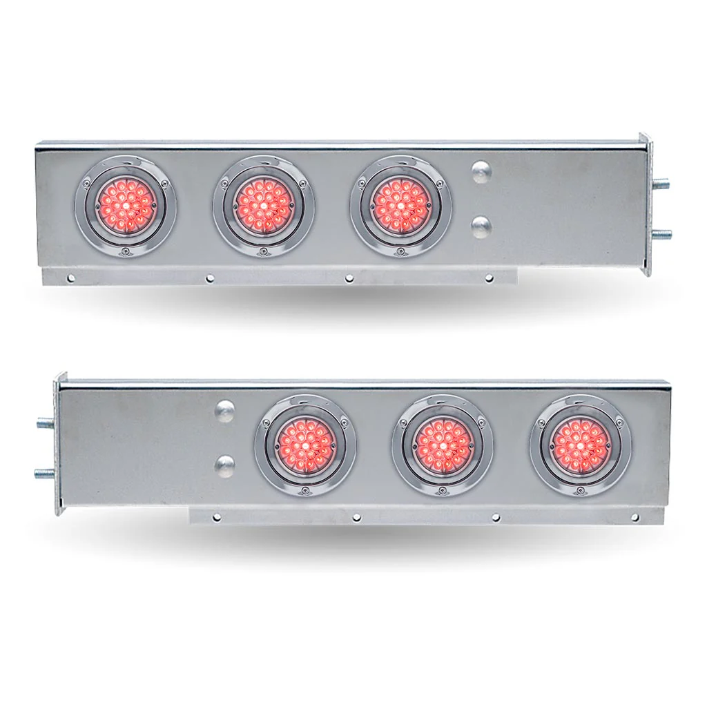 2-1/2" Bolt Pattern Stainless Rear 30" Watermelon LED Mud Flap Hangers - Image 4