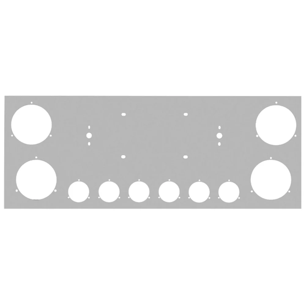 Stainless Rear Center Panel with 4" and 2" Cutouts