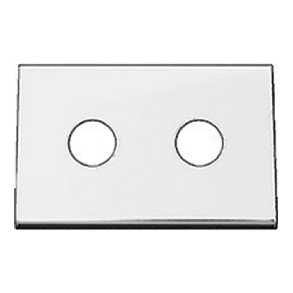 Stainless Steel 2 Hole Switch Panel with Mounting Lip
