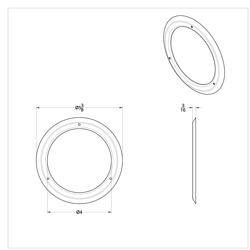 Stainless Steel 4" Bezel - Image 3