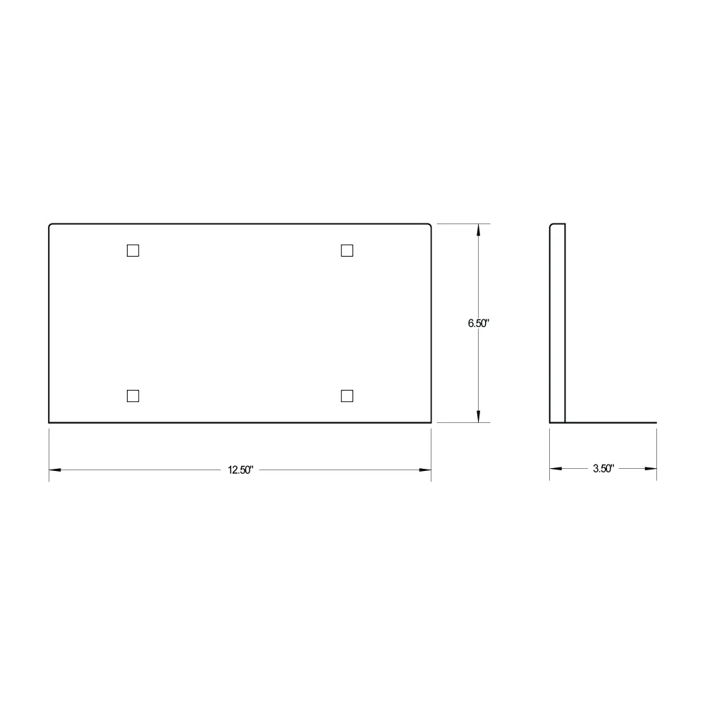Stainless Steel 430 Single Flanged License Plate Holder - Image 3