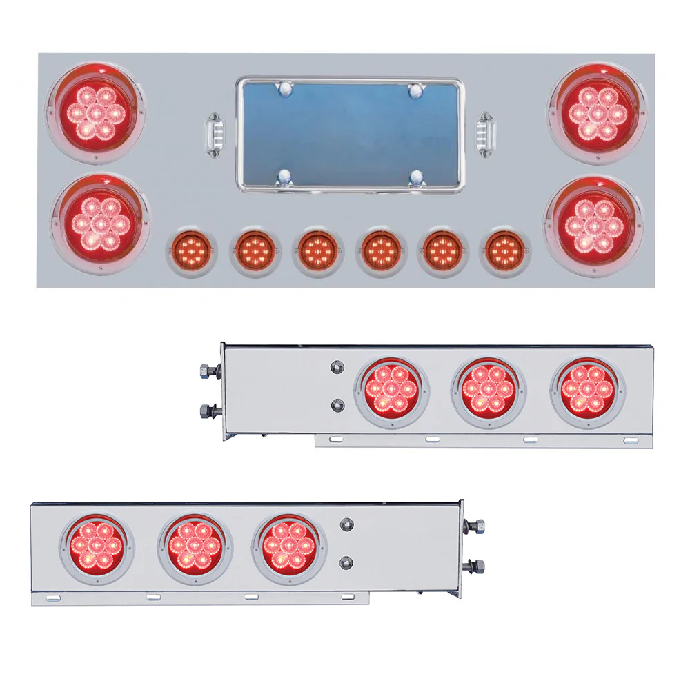 Stainless Steel Center Panel and Rear Light Bar Set - Image 2