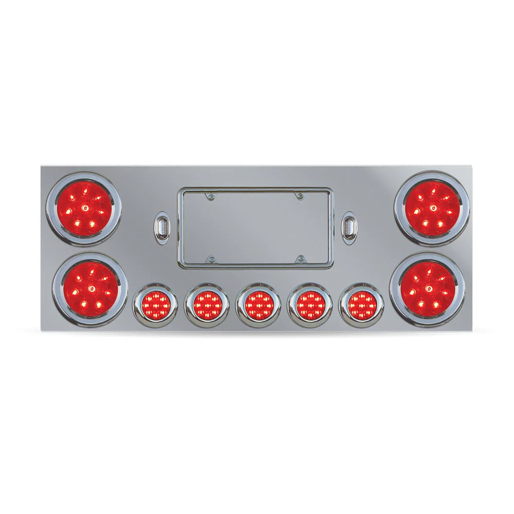 Stainless Steel Center Panel with 4" and 2-1/2" LED Lights - Image 2