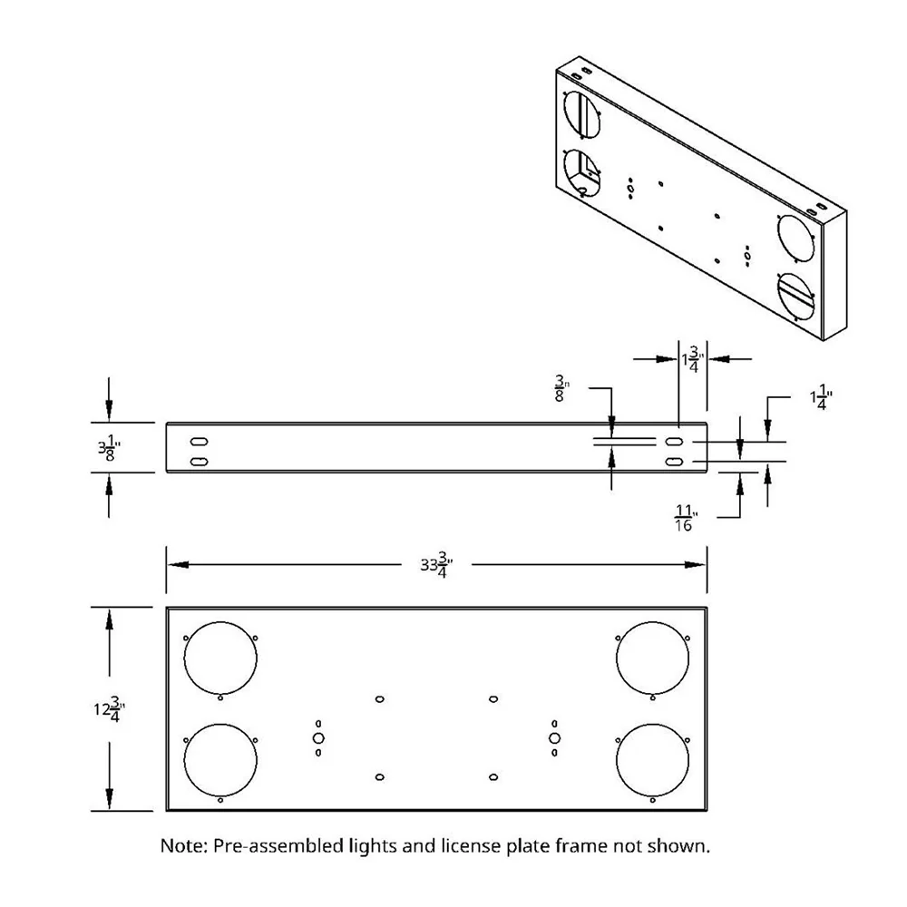 Stainless Steel Center Panel with 4" Red Abyss 13 LED with Black Grommet, License Frame and LED Light - Image 6