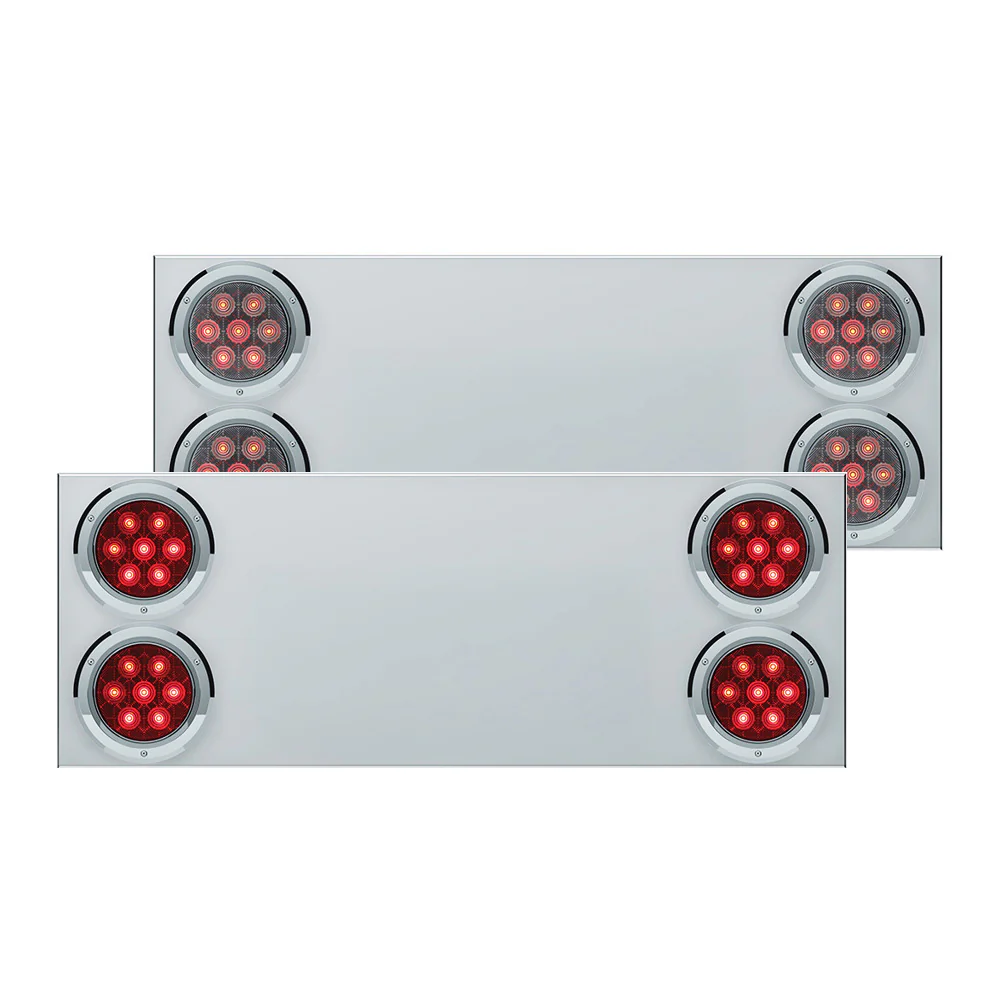 Stainless Steel Center Panel With Four 4" Competition Series LED Lights