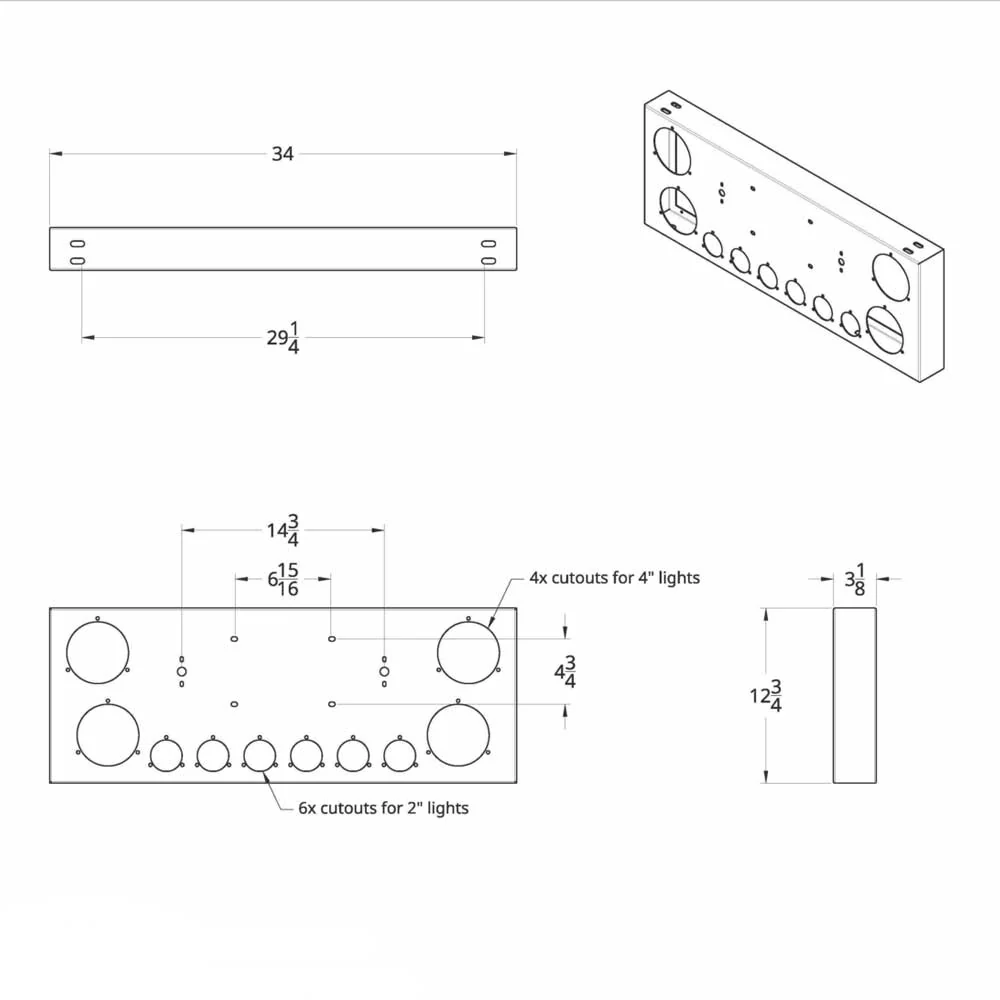 Stainless Steel Center Panel with Halo LED Lights - Image 3