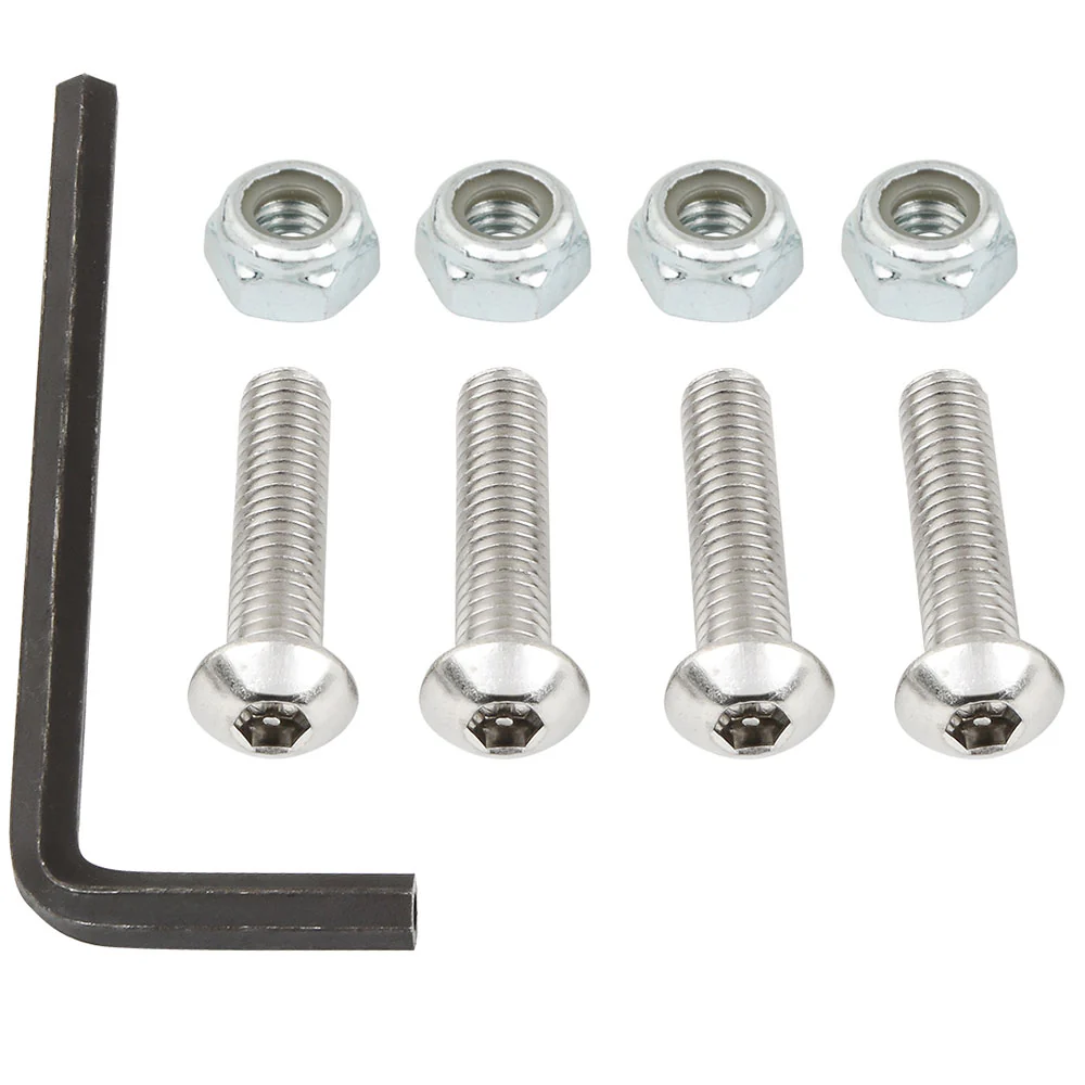 Stainless Steel License Plate Fastener Set 4PK - Image 2