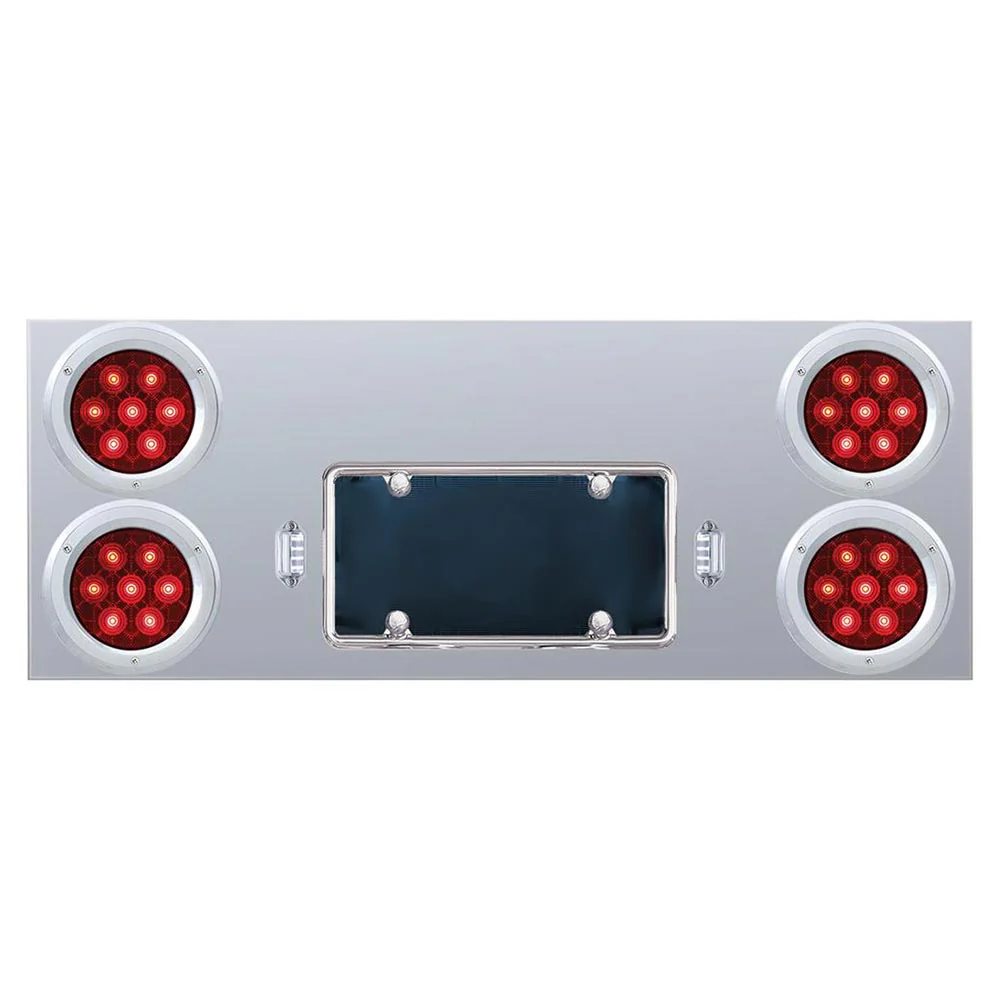 Stainless Steel Rear Center Panel with 4" 7 LED Lights - Image 3