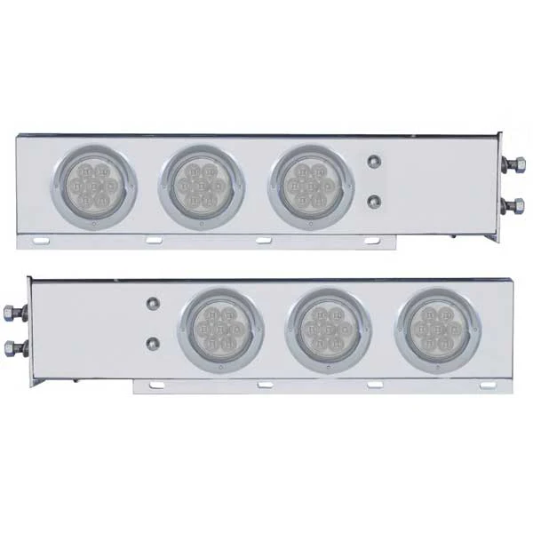 Stainless Steel Rear Light Bars with LED Lights, 2" Bolt Spacing - Image 3
