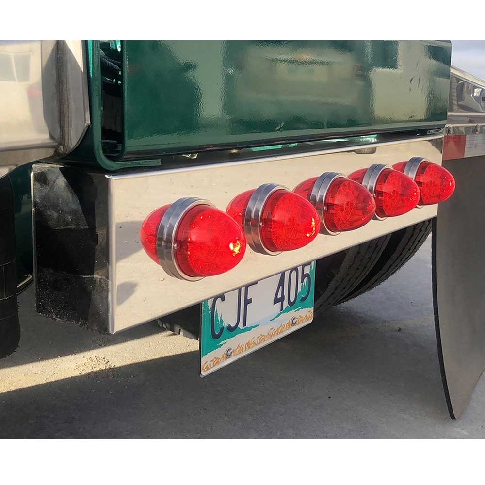 Stainless Steel Rear Tailboard with 5 Red Glo LED Lights - Image 2