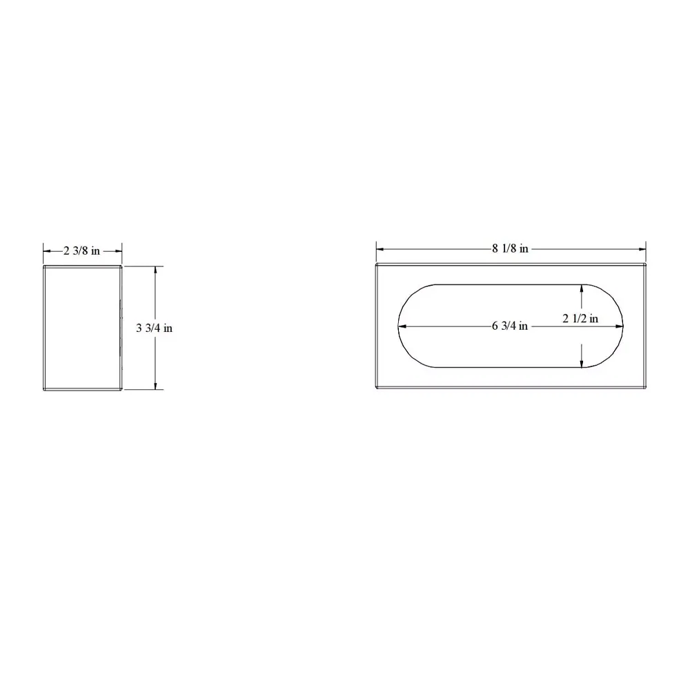 Stainless Steel Single Oval Light Bracket - Image 3